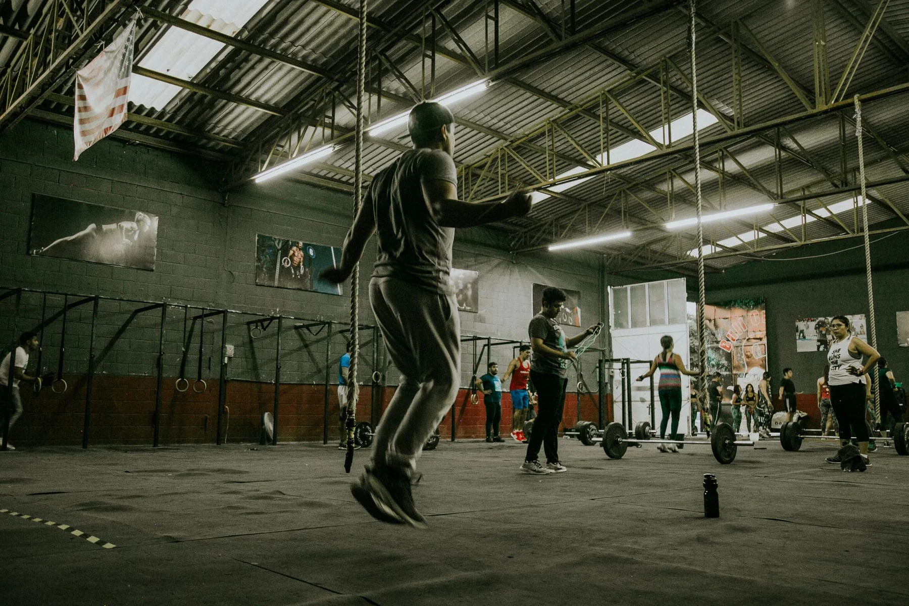 Employees exercising after office hours to improve mental health at work and reduce stress