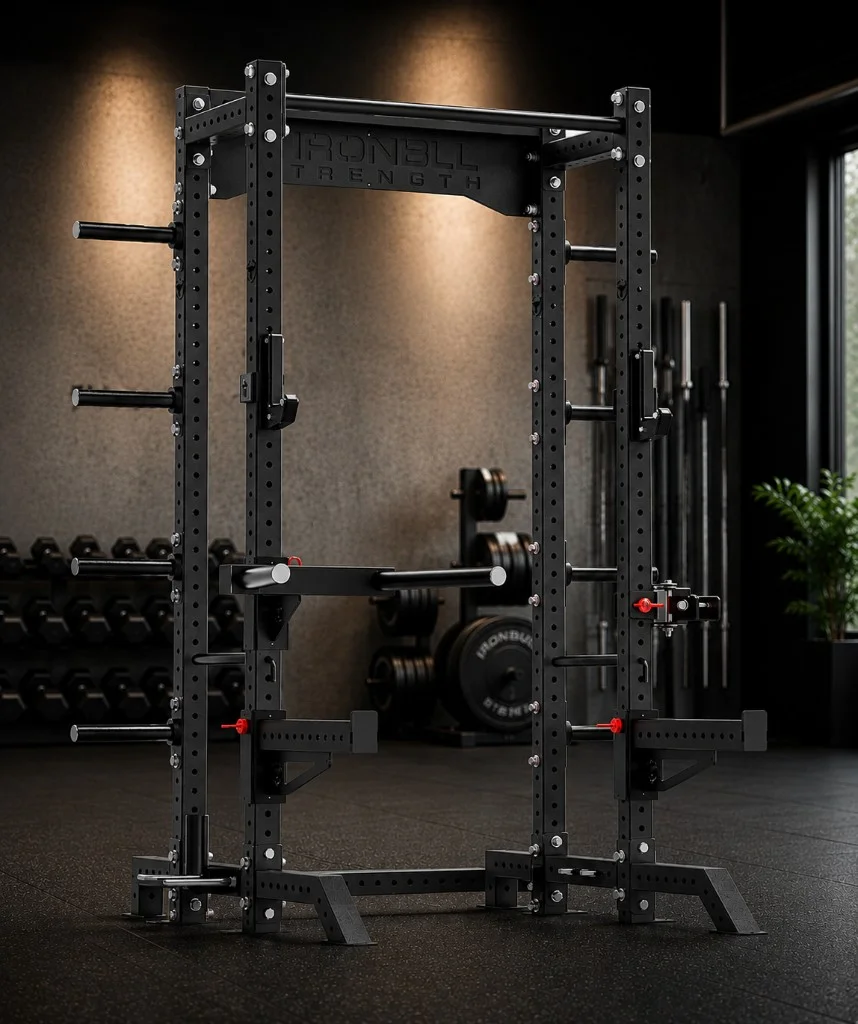 Rack de force Iron Bull Strength HR2 dans un gym commercial